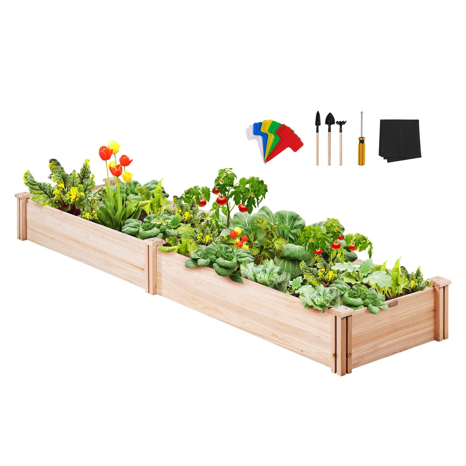 Дървена повдигната градинска леха 240 × 60 × 25 см