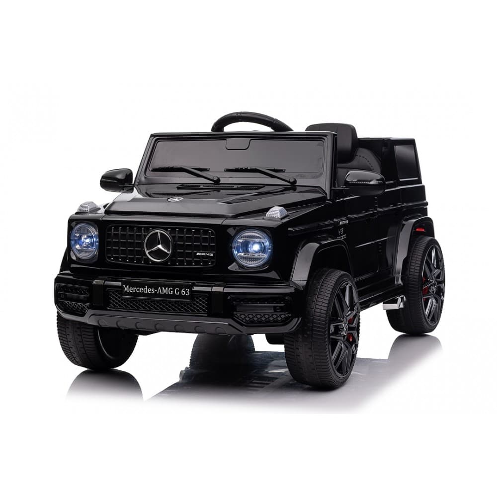 Електрическа кола Mercedes benz G63 AMG с два мотора Лицензирана оригинална с MP3 и дистанционно управление 12V Черна / Бяла