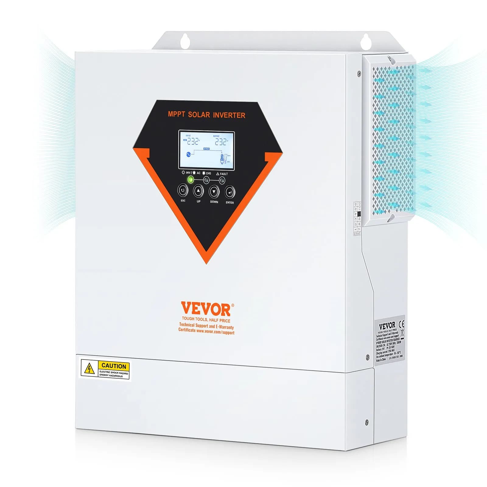 Хибриден соларен инвертор-зарядно – 3500W 230V с 60A MPPT контролер