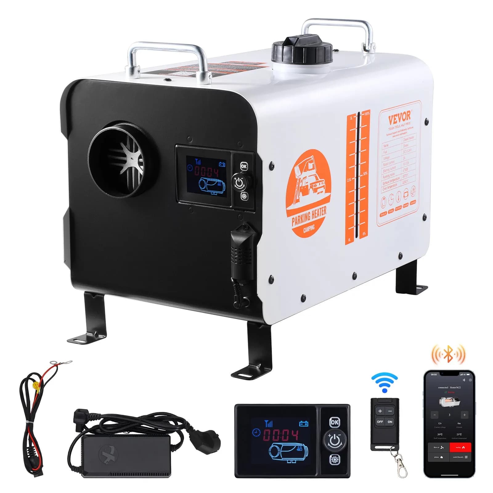 Дизелов отоплител 8 kW 12 V/24 V с Bluetooth и CO аларма