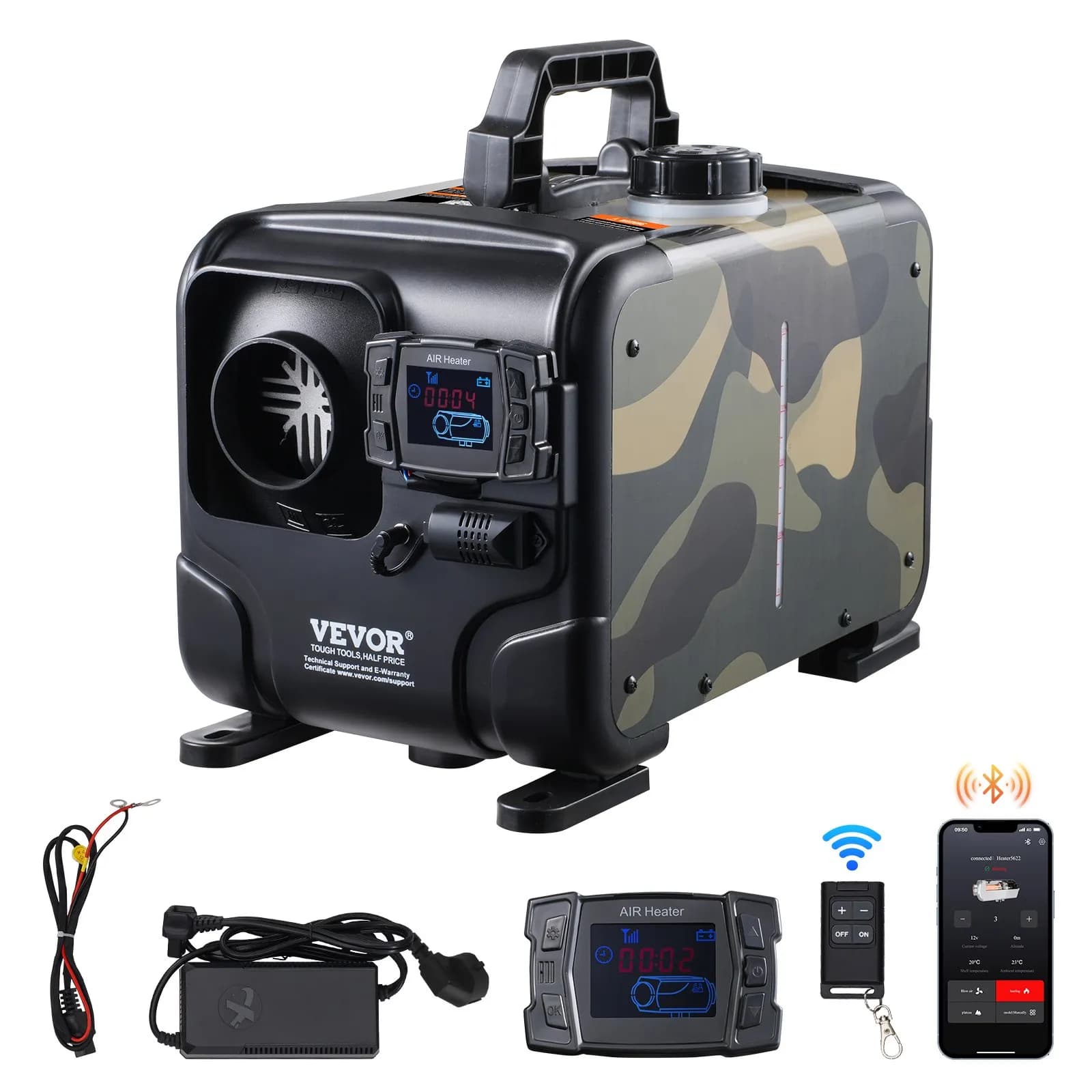 Дизелов отоплител 8 kW с Bluetooth и CO аларма
