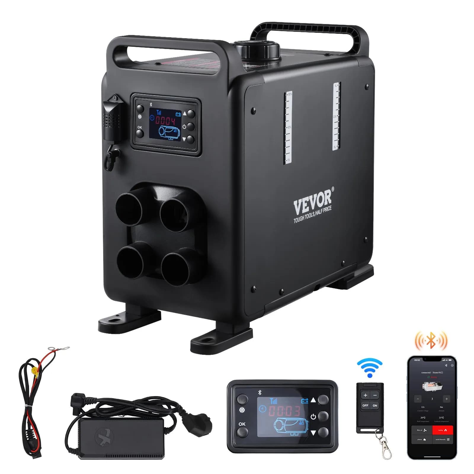 Дизелов отоплител 8 kW с Bluetooth и CO аларма за камион и автомобил