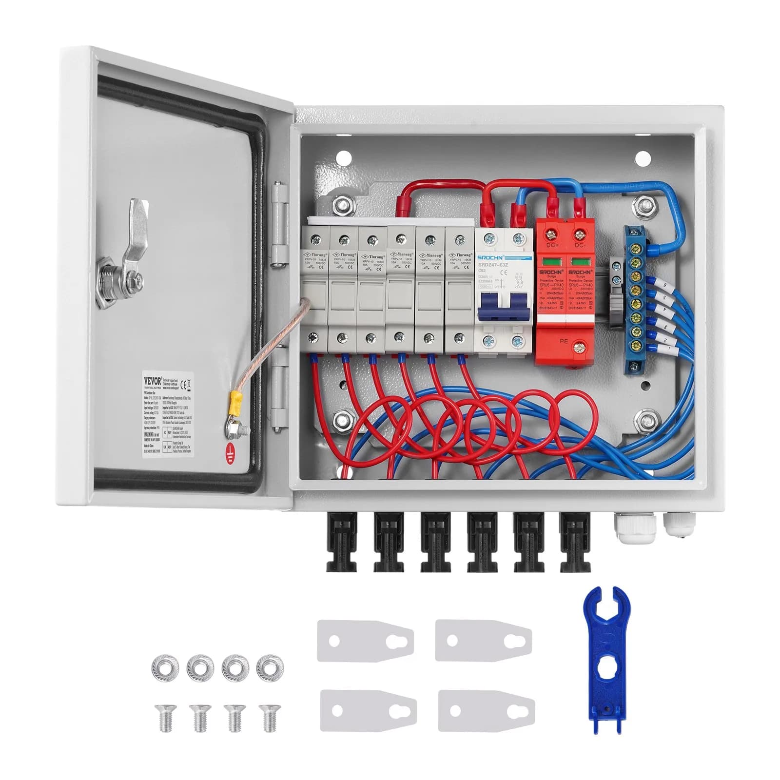Соларна PV комбинираща кутия – 6 входа 10А 500V DC