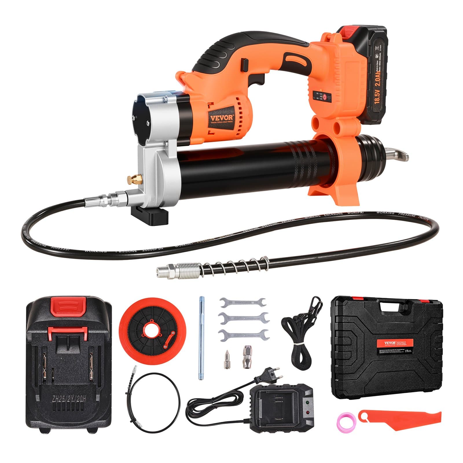 Акумулаторна гресьорка 20 V, 8000 PSI, с 76 см маркуч