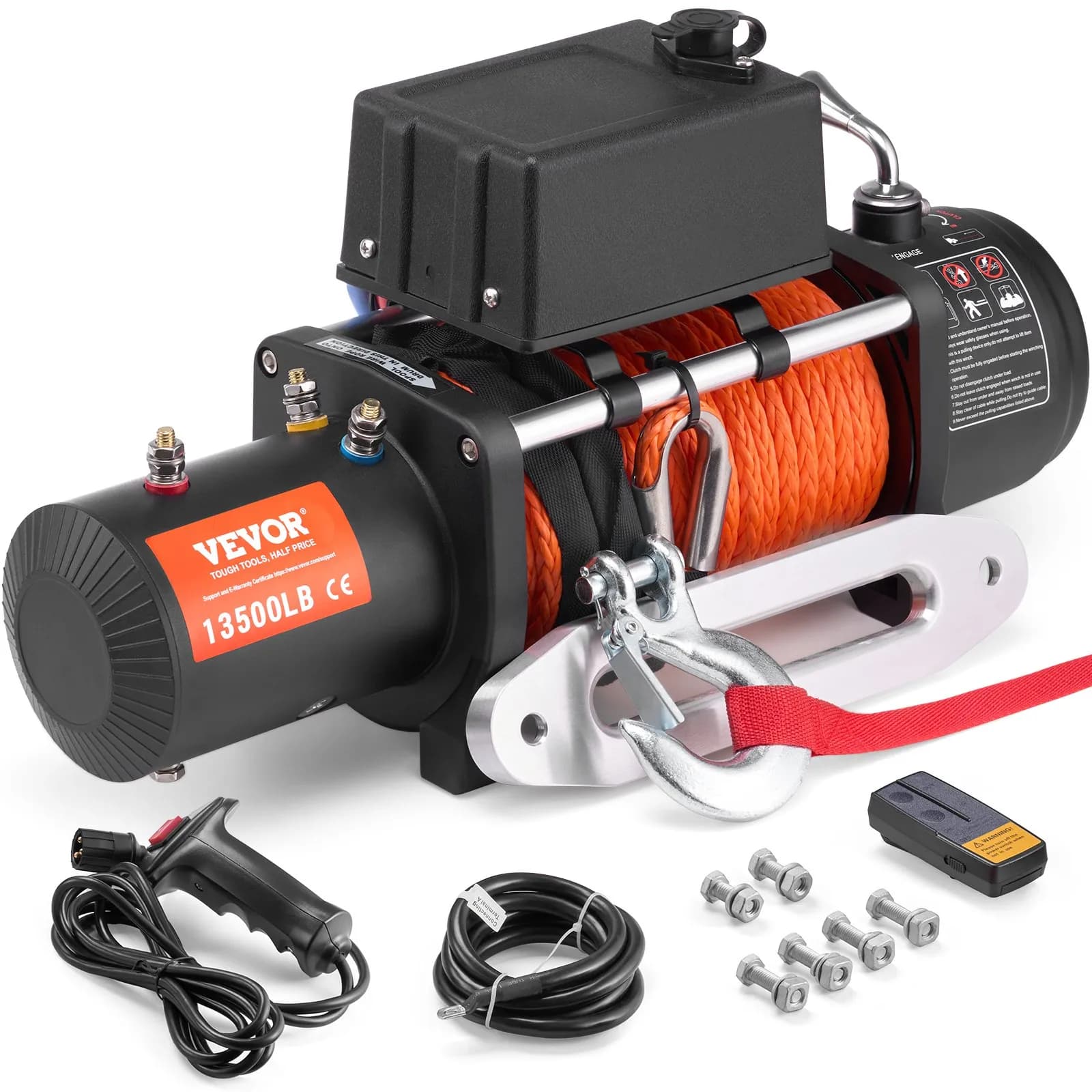 Автомобилна лебедка 12 V със синтетично въже, заявени 6,1 т