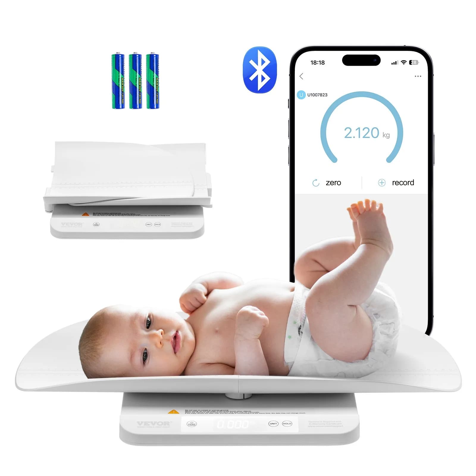 Дигитална везна за бебета и деца – С Bluetooth и функция