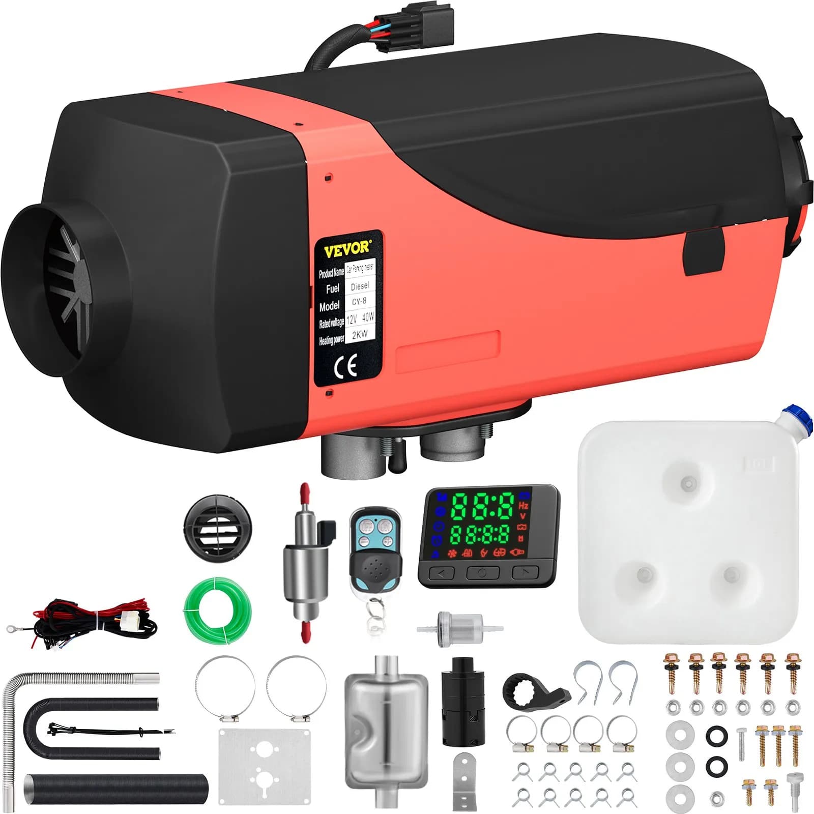 Дизелов въздушен отоплител 2 kW, 12 V, 10 л резервоар