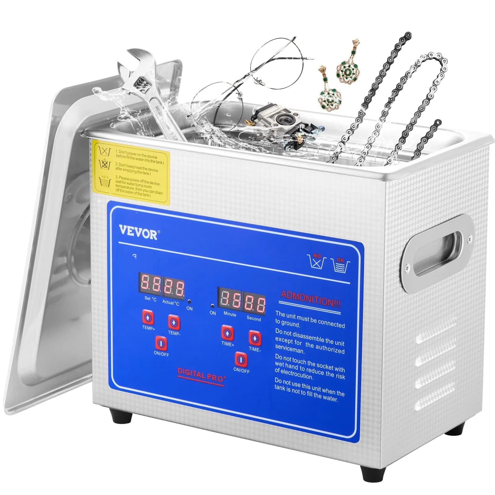 Ултразвукова вана 2,85 л, 120 W, нагревател 200 W