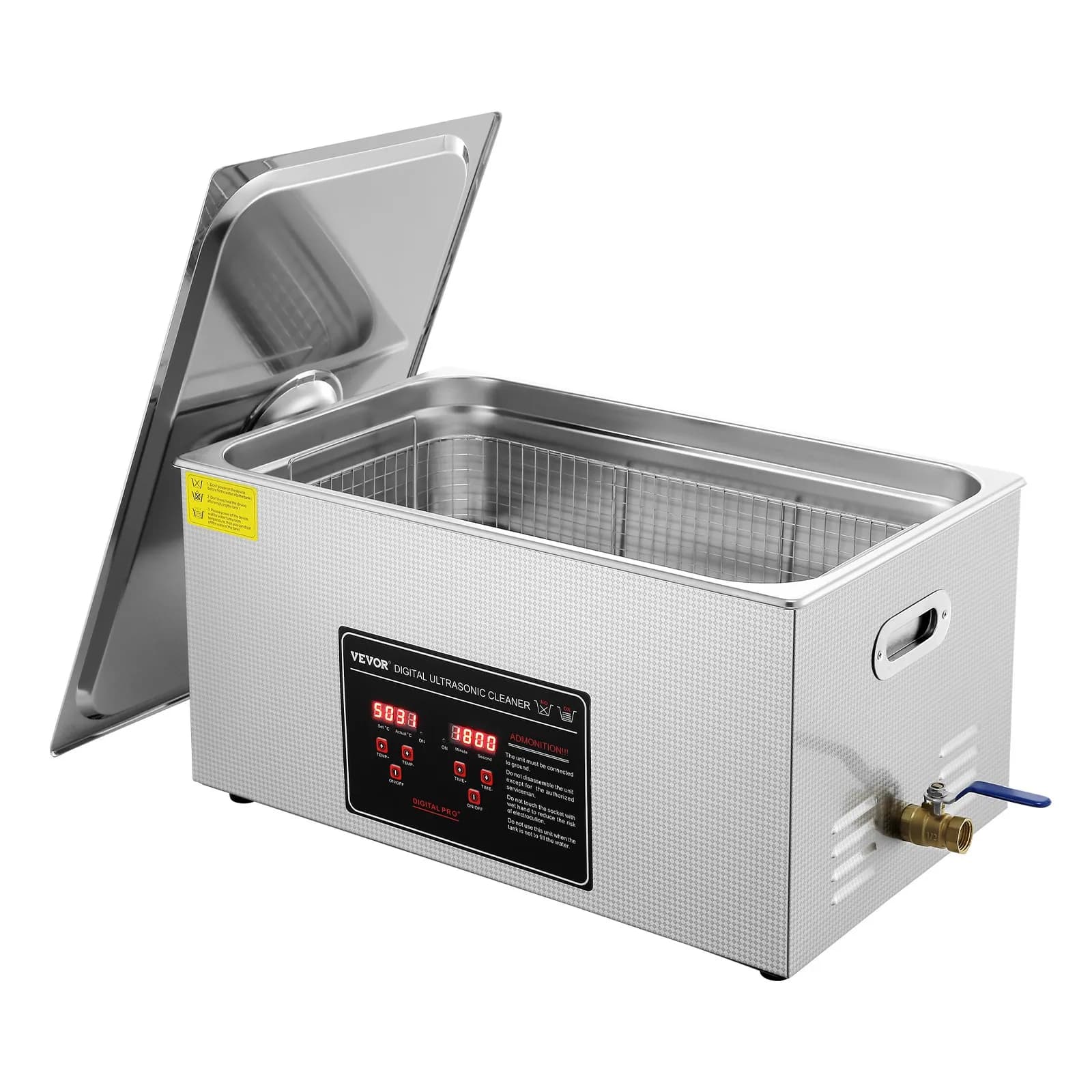 Търговска ултразвукова вана 22 л, 480 W, нагревател 650 W