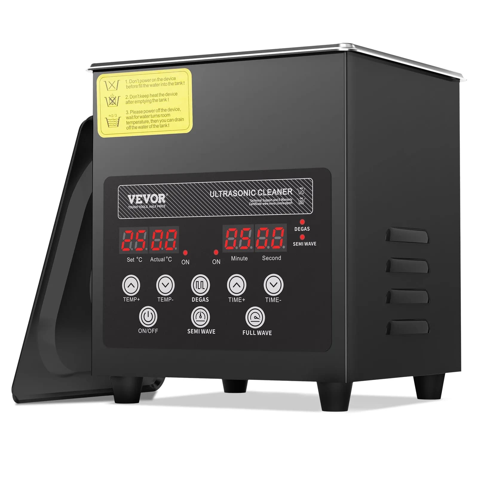 Професионален ултразвуков почистващ уред – 2 л 40 KHz 60W с нагревател и таймер