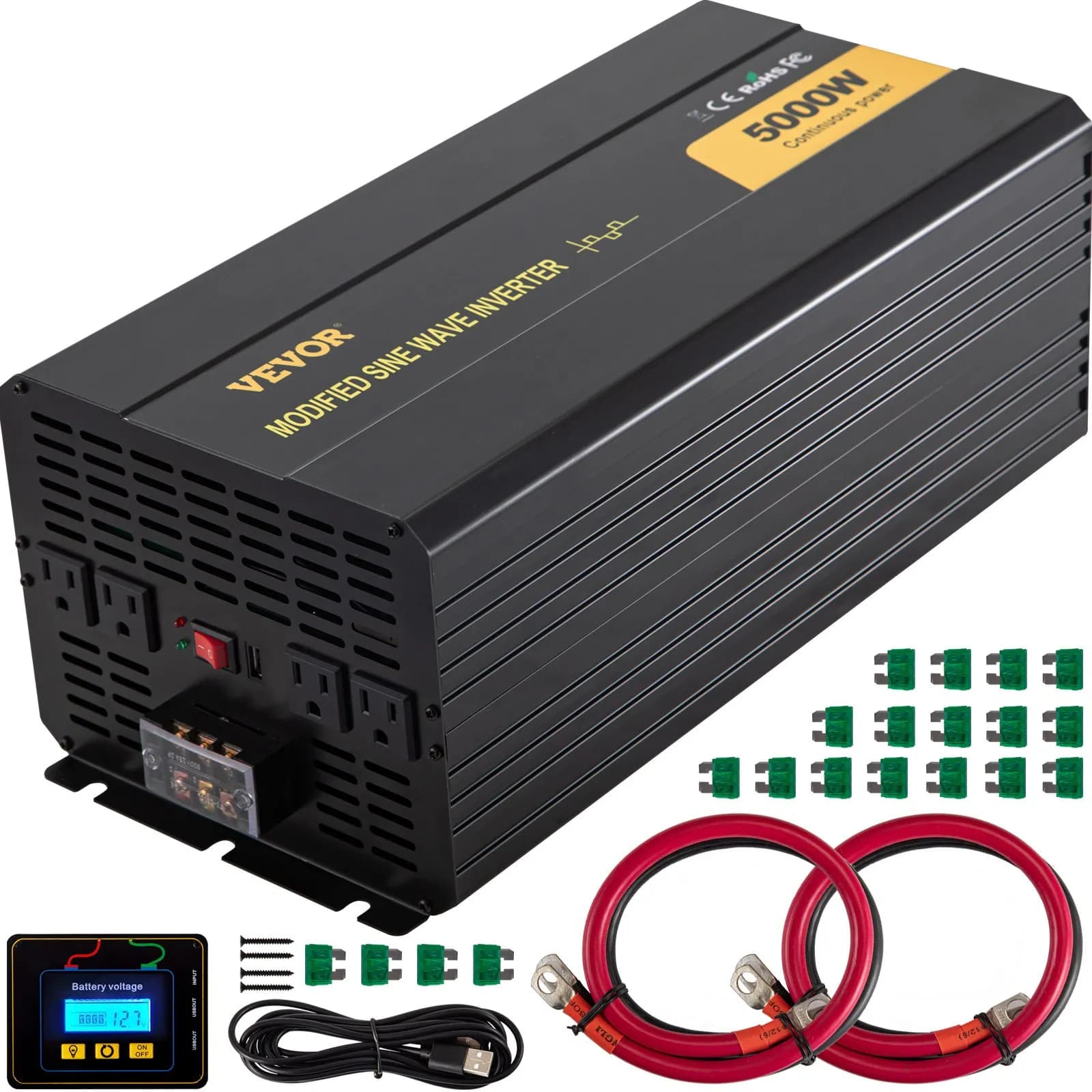 Инвертор с модифицирана синусоида – 5000 W DC 12V към AC 120V