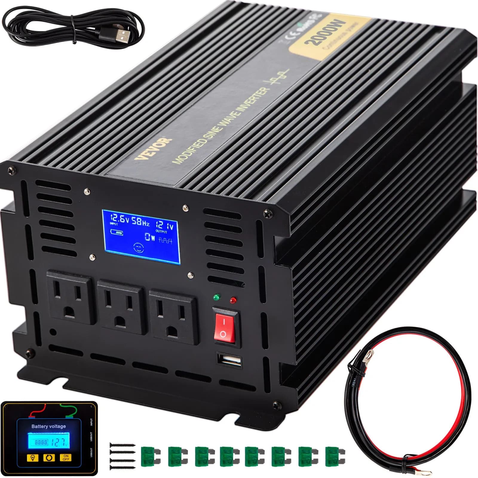 Инвертор с модифицирана синусоида – 5000 W DC 12V към AC 120V
