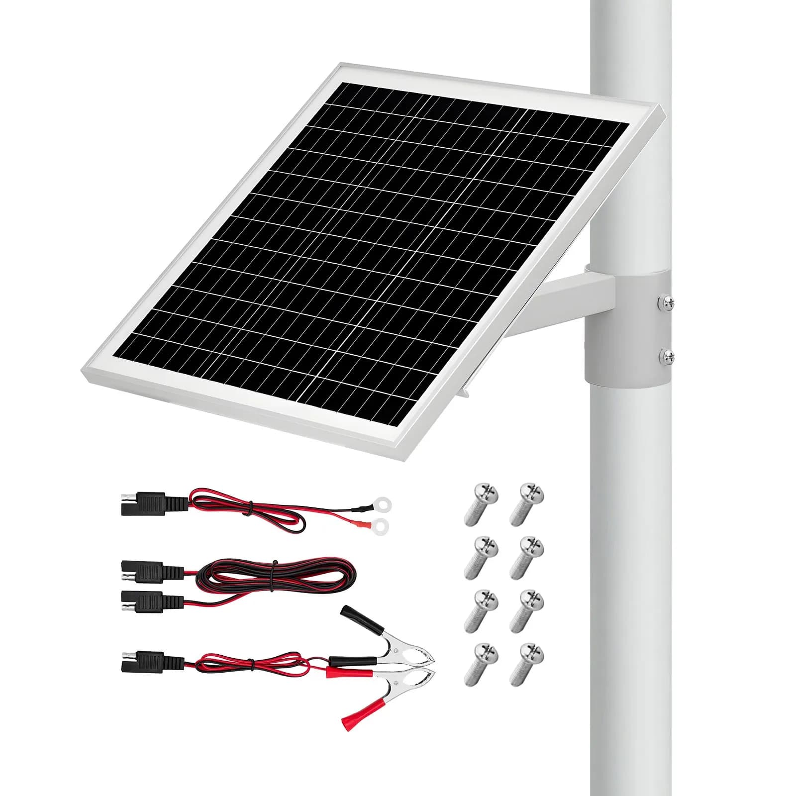 Соларно зарядно устройство за батерии с монтаж на стълб – 20 W 12V IP65