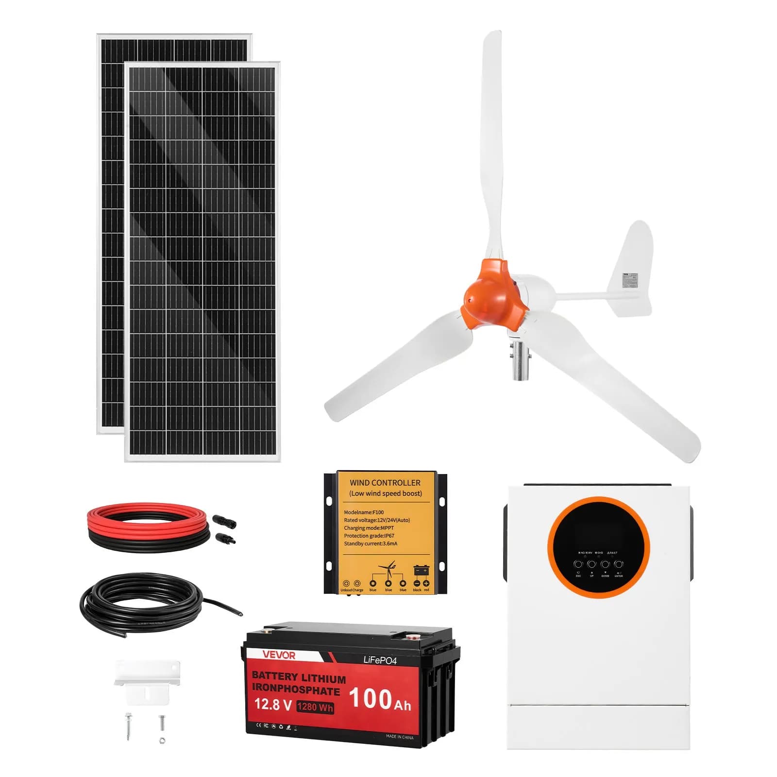 Хибриден комплект VEVOR, 600 W и 12 V