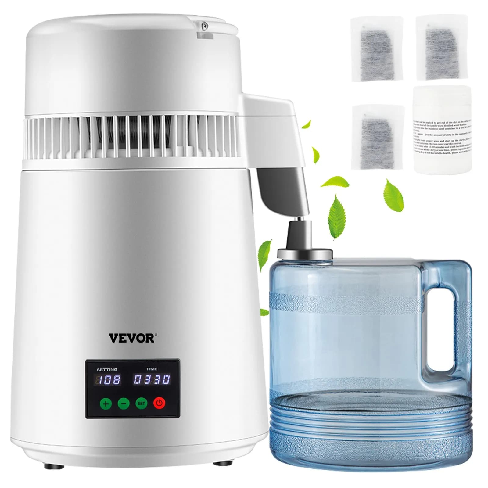 Бял дестилатор за вода 4 л, 750 W, с таймер