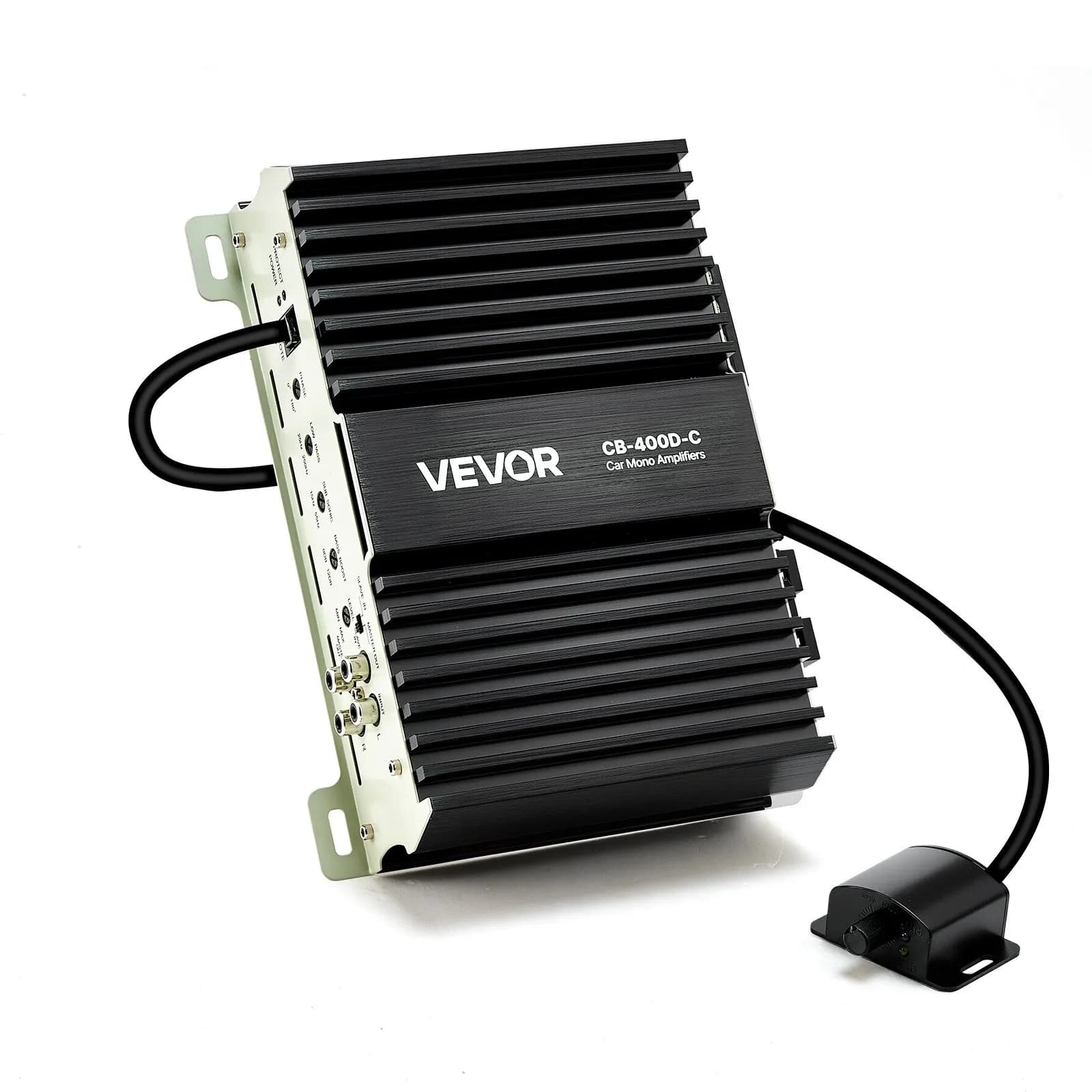 Моно Автомобилен Усилвател 400W RMS Клас D – Стабилен при 1/2/4 Ома с Дистанционно Управление и Филтър за Фаза за Сабвуфери