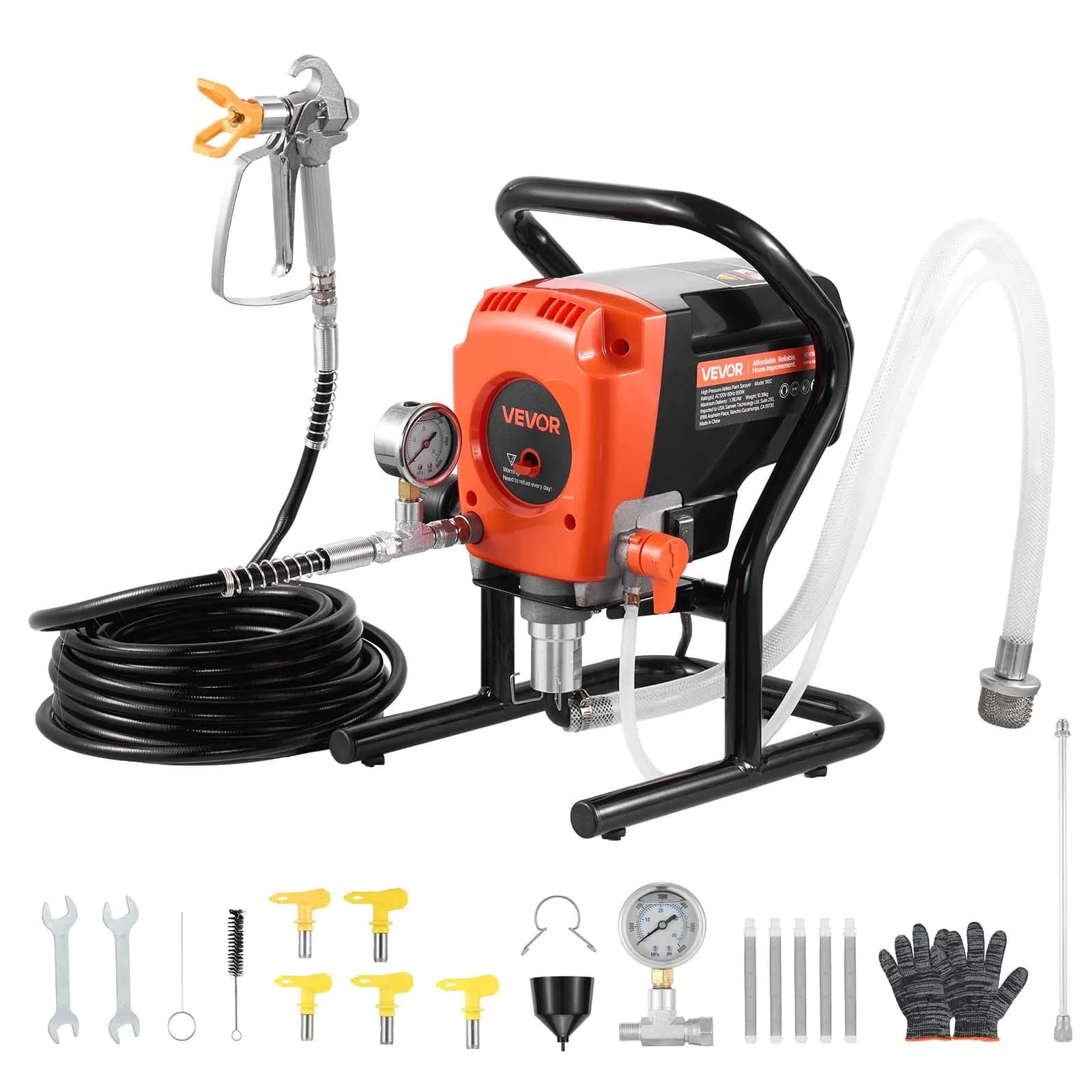 Машина за безвъздушно боядисване 900 W, 3300 PSI
