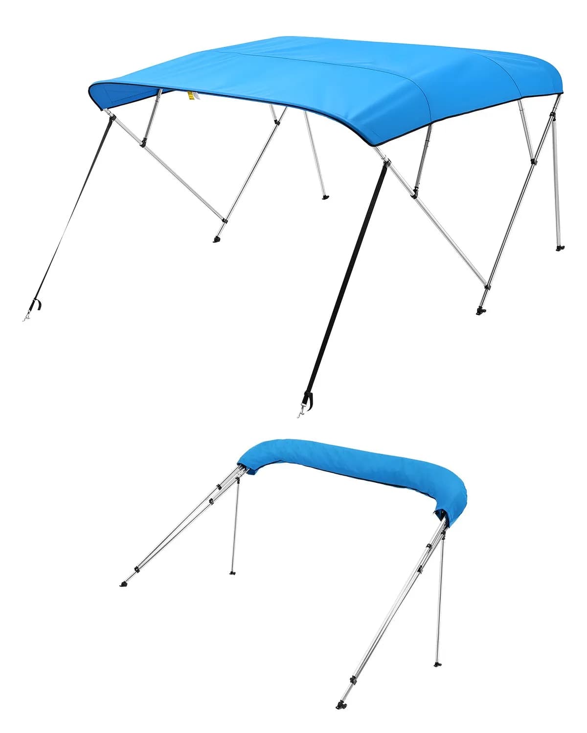 Тента за Лодка (Bimini Top) с 4 Рамки – 2.44 м Дължина 600D Oxford Синя