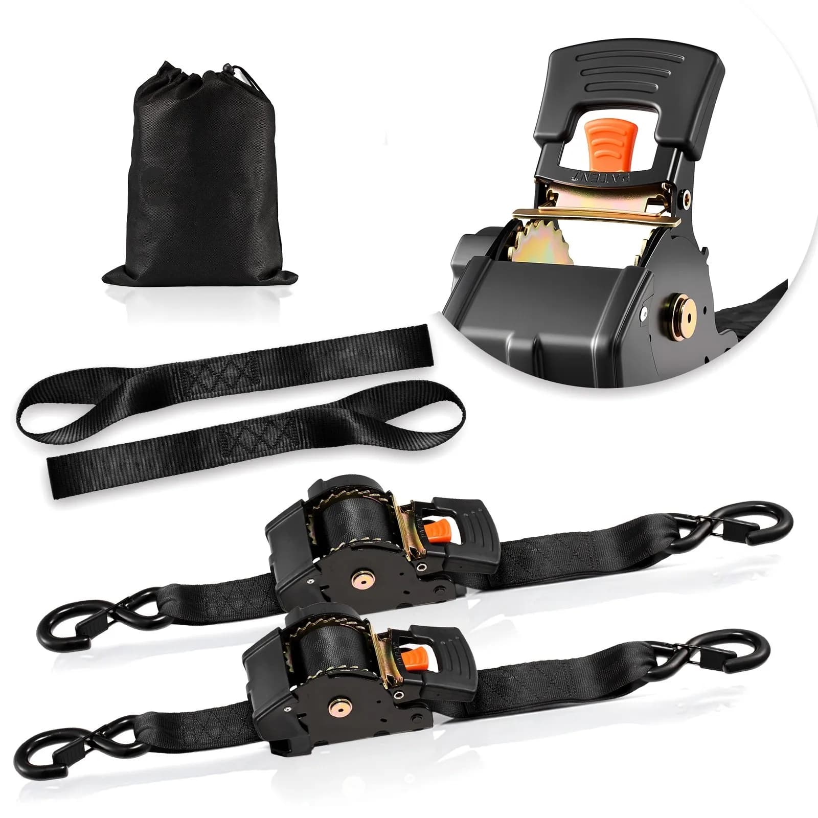 Комплект 2 бр. автоматични колани с тресчотка 50 мм x 3 м – 1375 кг капацитет