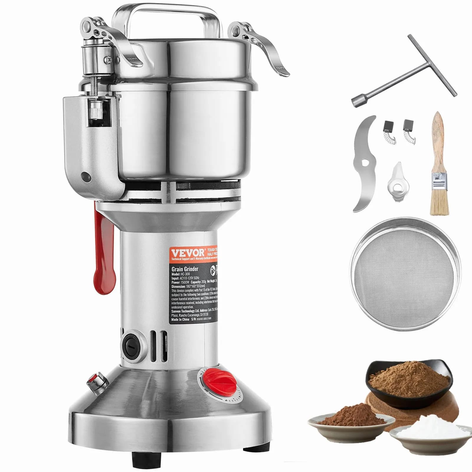 Електрическа мелничка за сухи продукти 300 г, 1500 W