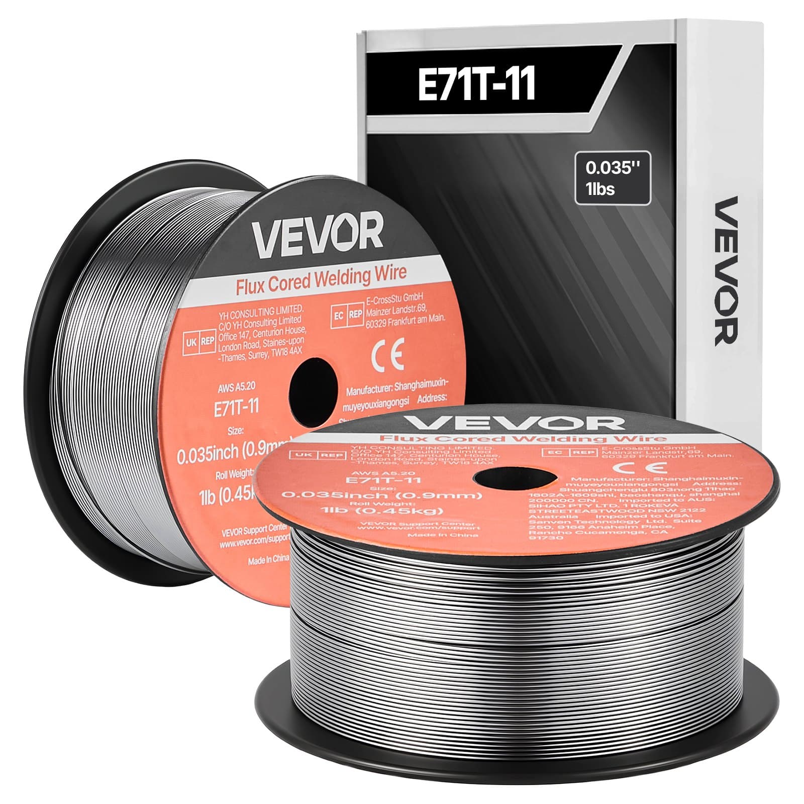 Самозащитна флюсова тел E71T-11, Ø 0,9 мм, 2 ролки по 0,45 кг
