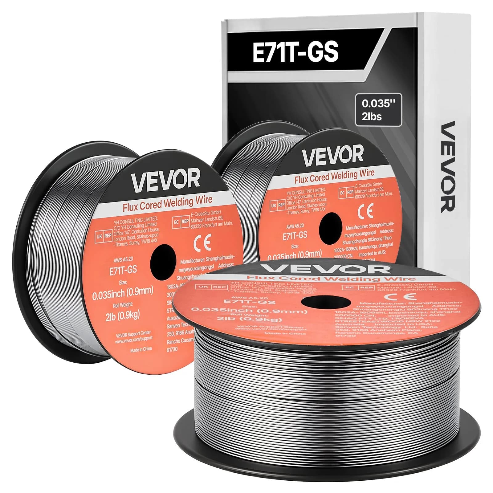 Самозащитна флюсова тел E71T-GS, Ø 0,9 мм, 3 ролки по 0,9 кг