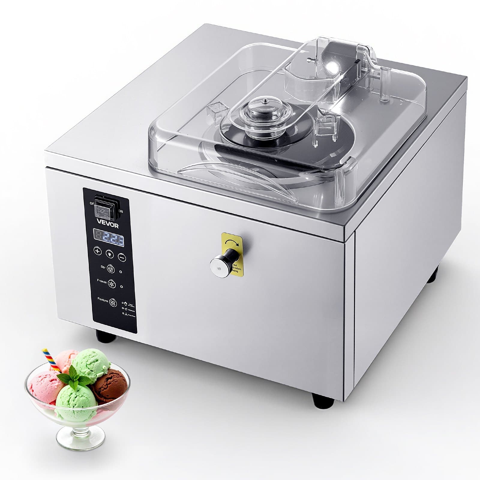 Машина за твърд сладолед и джелато 500 W, 5 л/ч