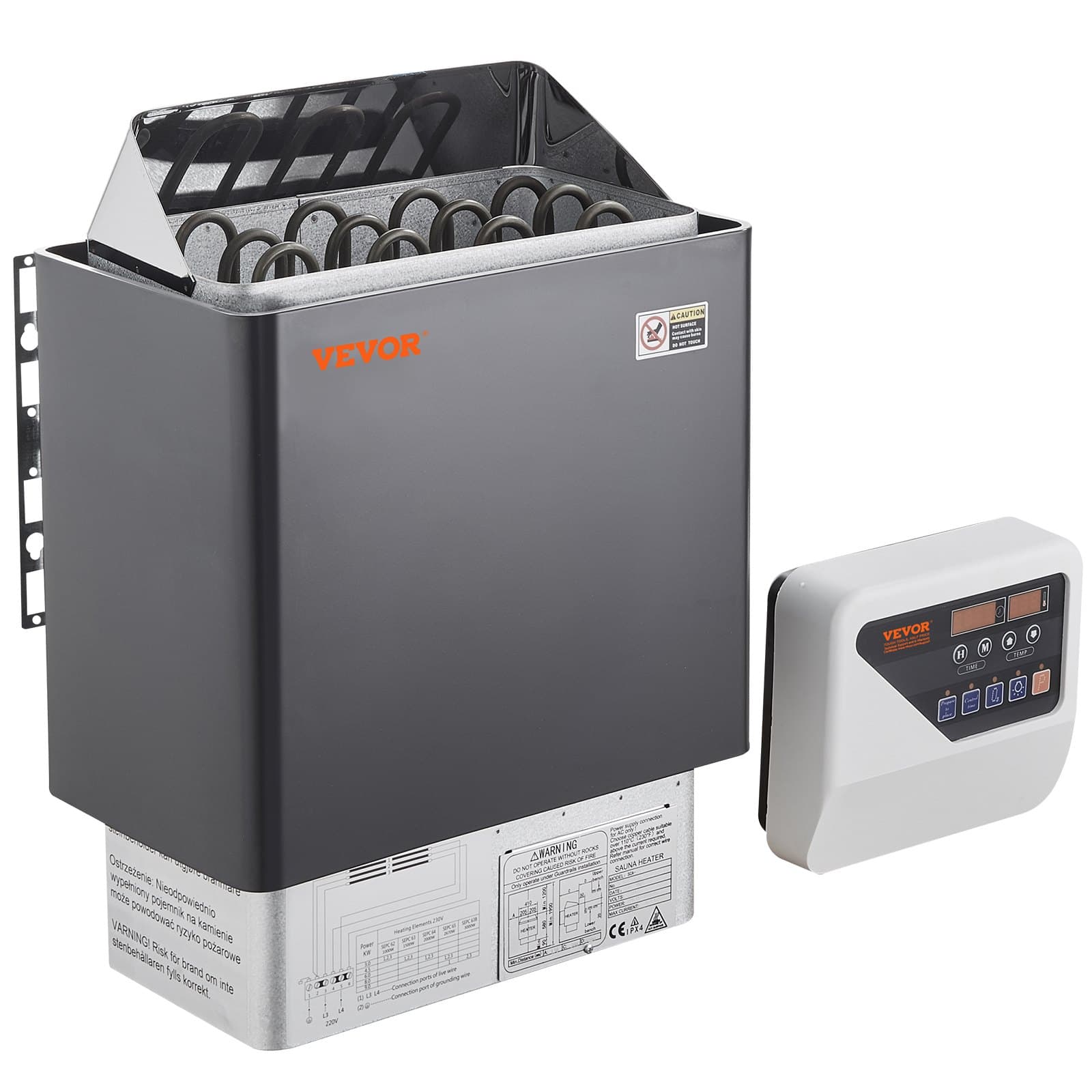 Електрическа печка за сауна 6 kW с външен контролер