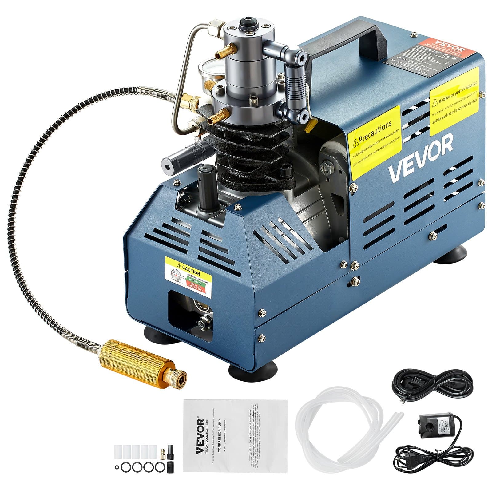 PCP компресор за високо налягане – 4500 PSI (30 MPa) с автоматично спиране