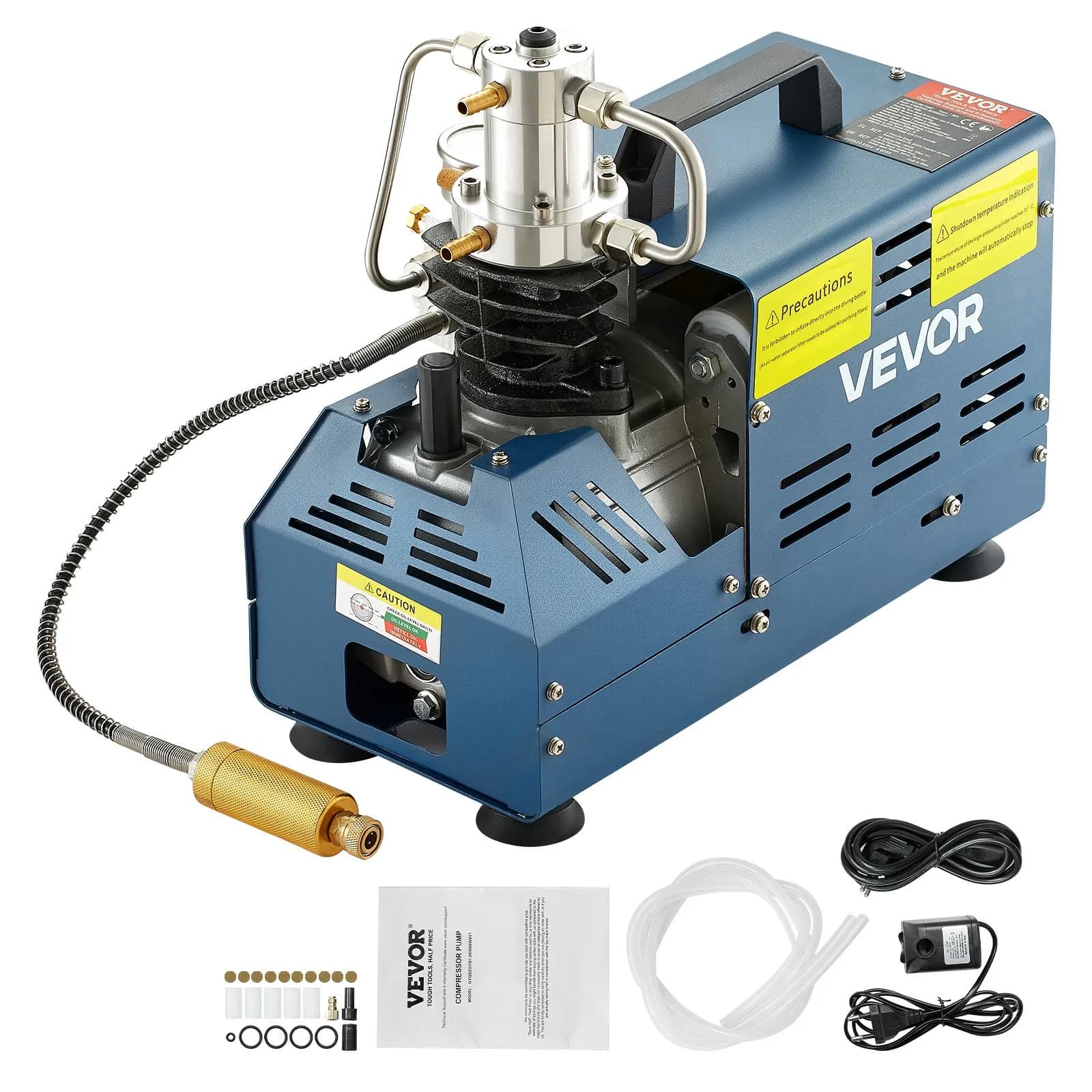PCP компресор за високо налягане – 1800W 30 MPa (4500 PSI) за пейнтбол и еърсофт