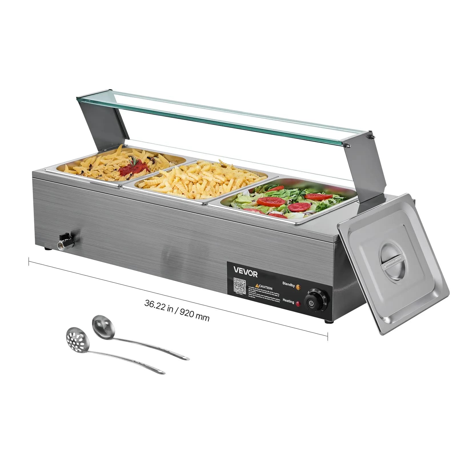 Бен мари за бюфет с 3 тави, 1500 W