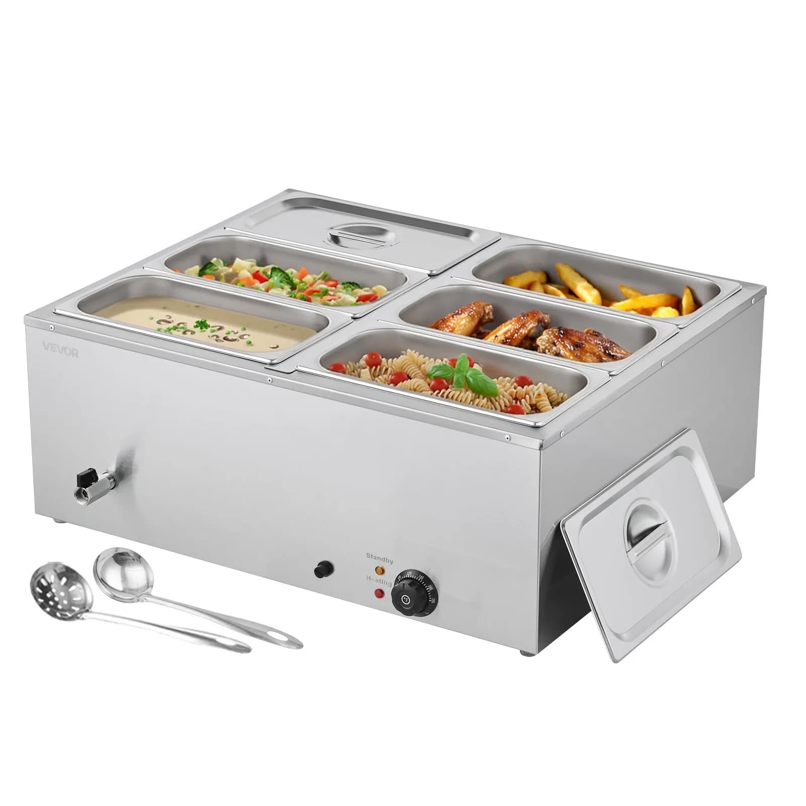 Електрически бен мари с шест тави, 1500 W