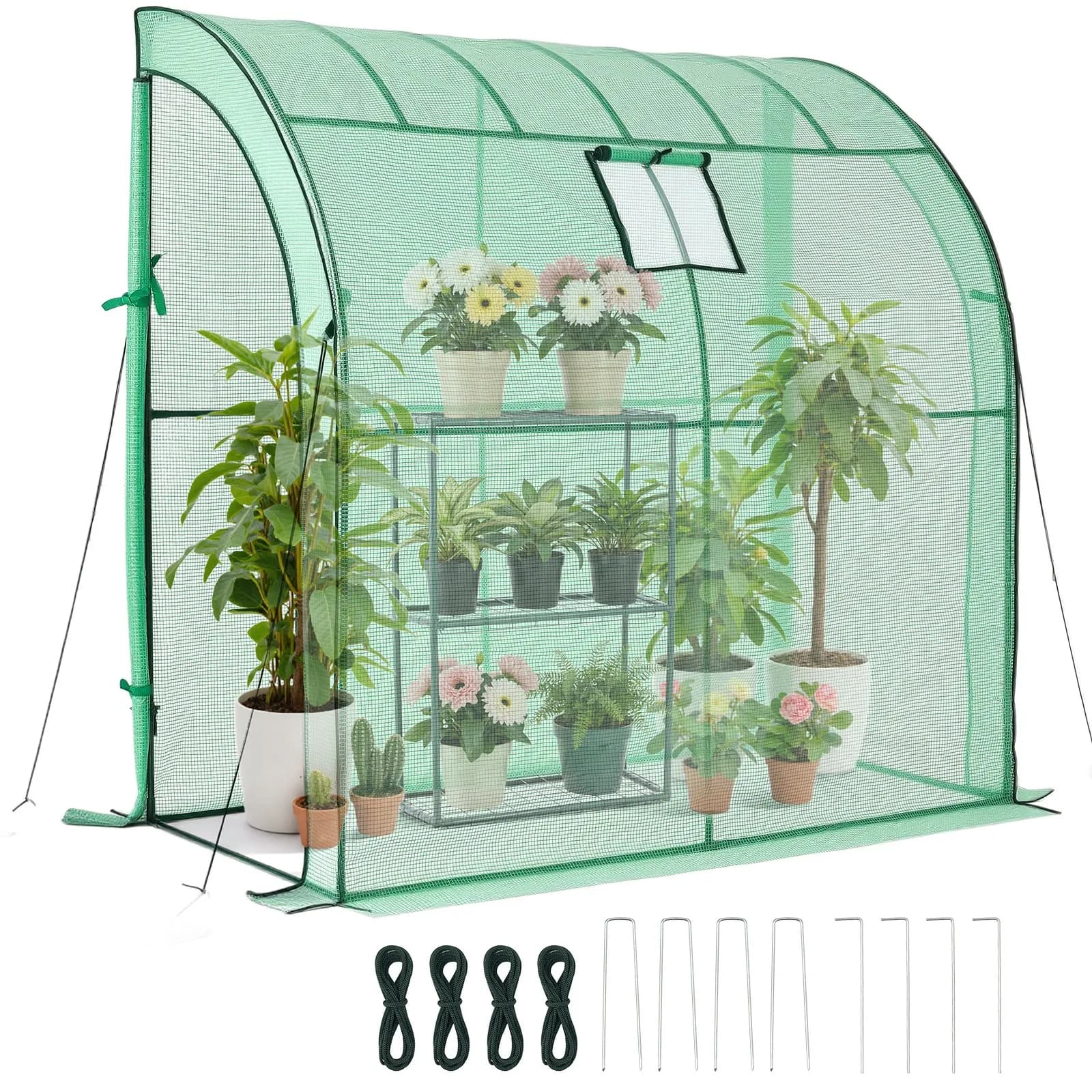 Оранжерия Walk-in 198 × 100 × 200 см с 3 рафта