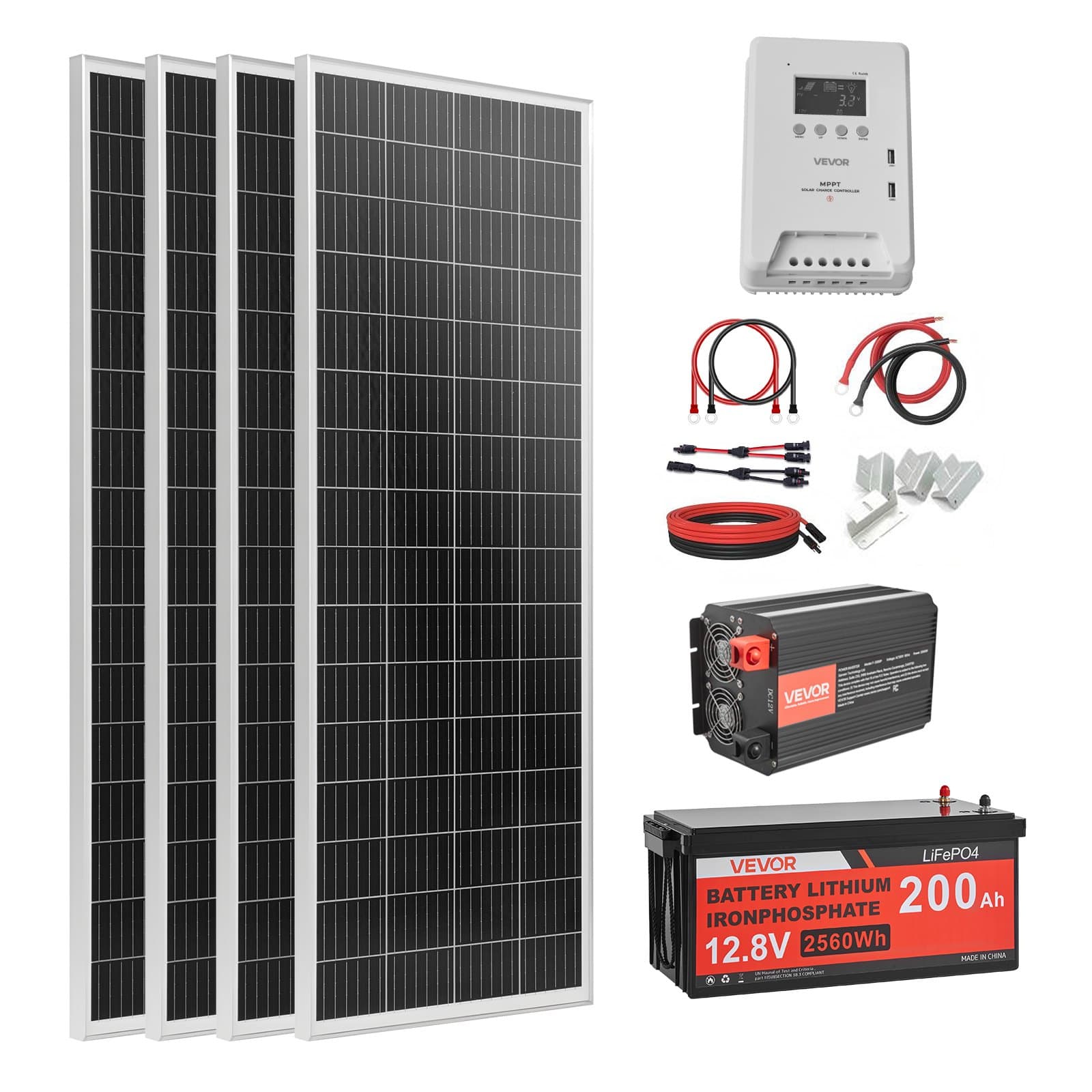 Автономна соларна система 400 W с LiFePO4 200 Ah