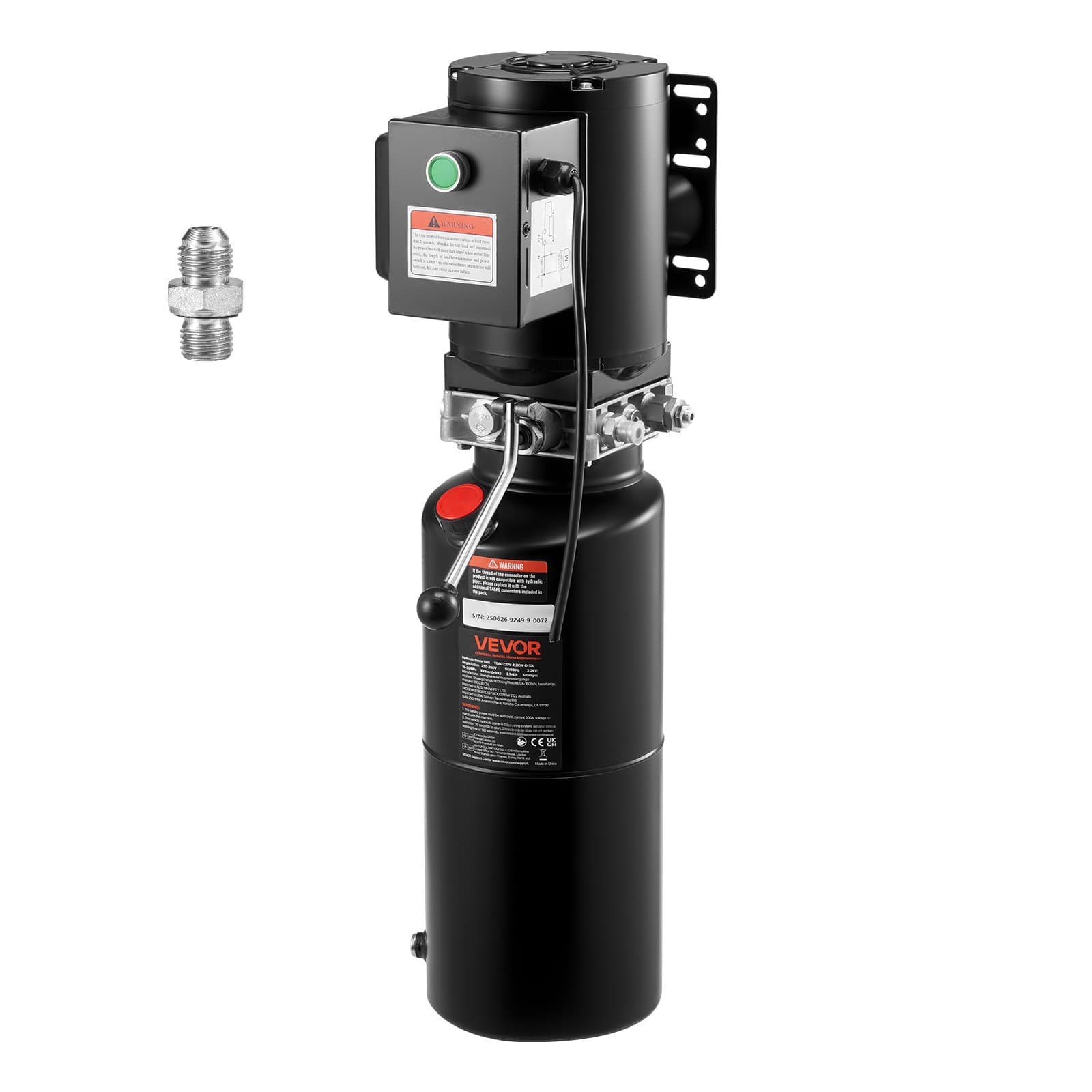 Хидравлична помпена станция 9 5 л единично действие AC 220V 2 2 kW 22 MPa черна