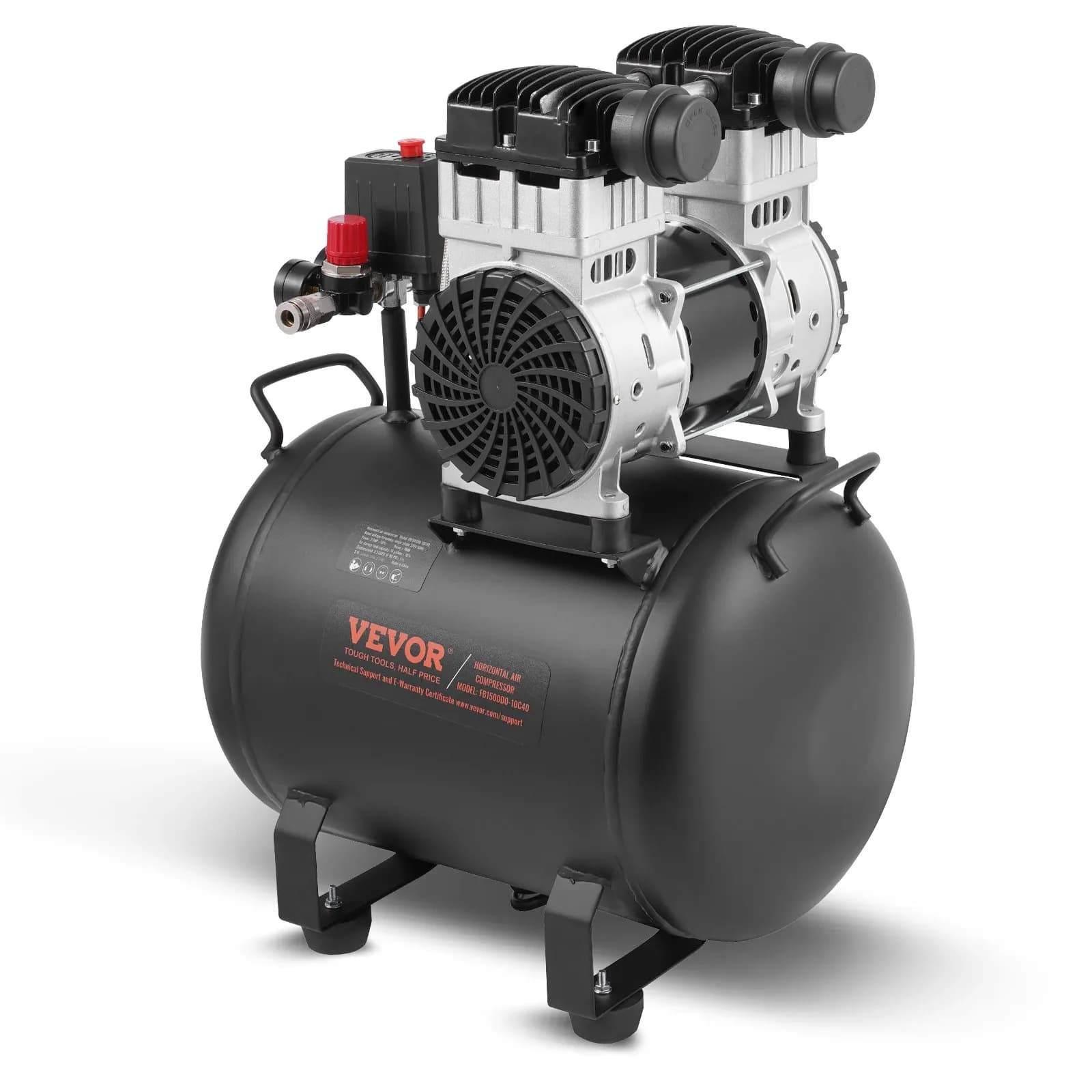 Компактен безмаслен компресор – 40 л 90 PSI преносим