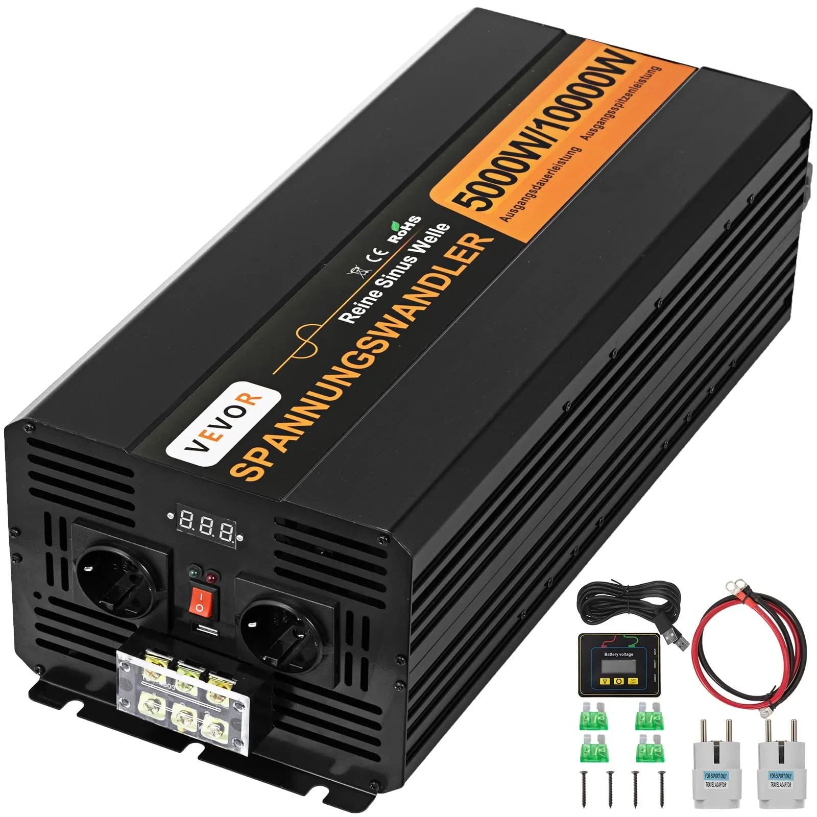 Инвертор с Чиста Синусоида 5000W (24V към 230V)