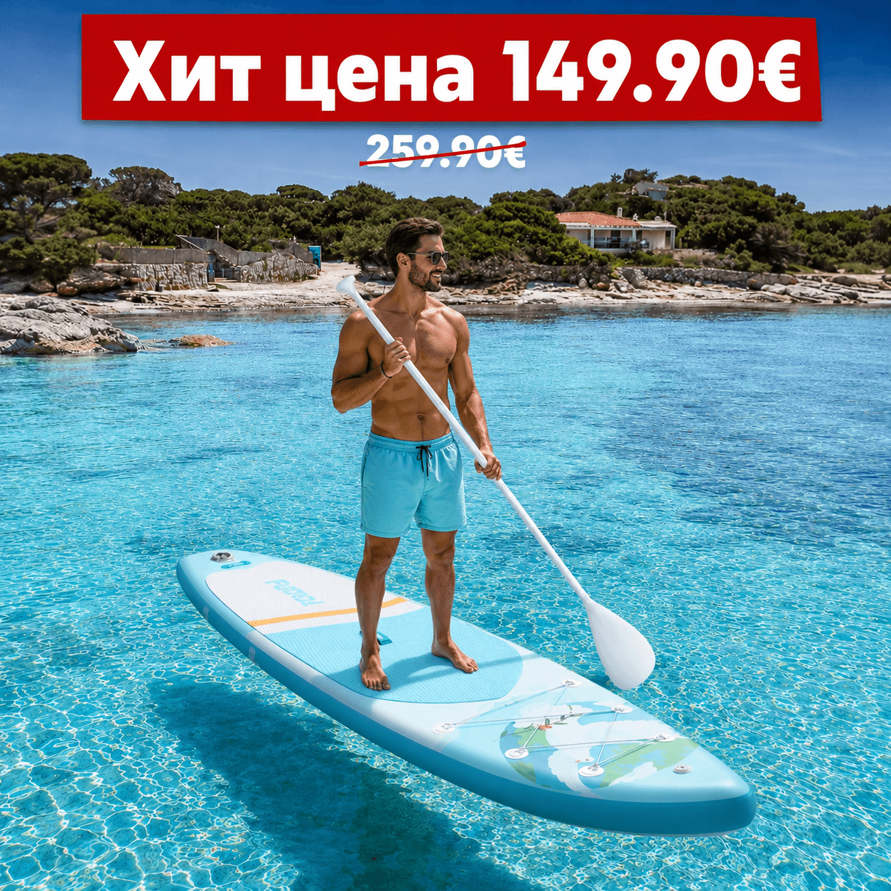 Надуваем SUP падъл борд FunWater – лек здрав и удобен за приключения